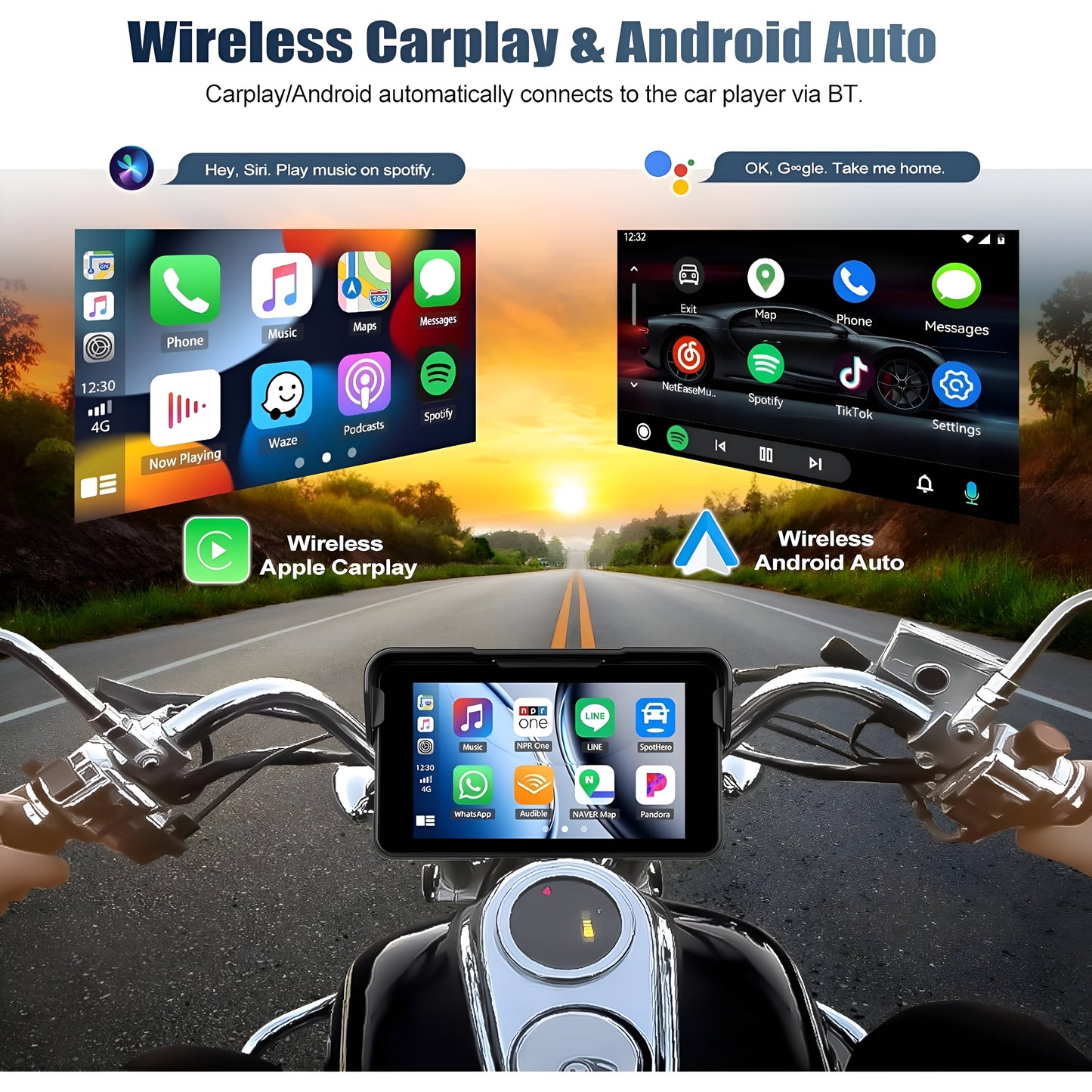 CAMECHO Navigatore Wireless Moto