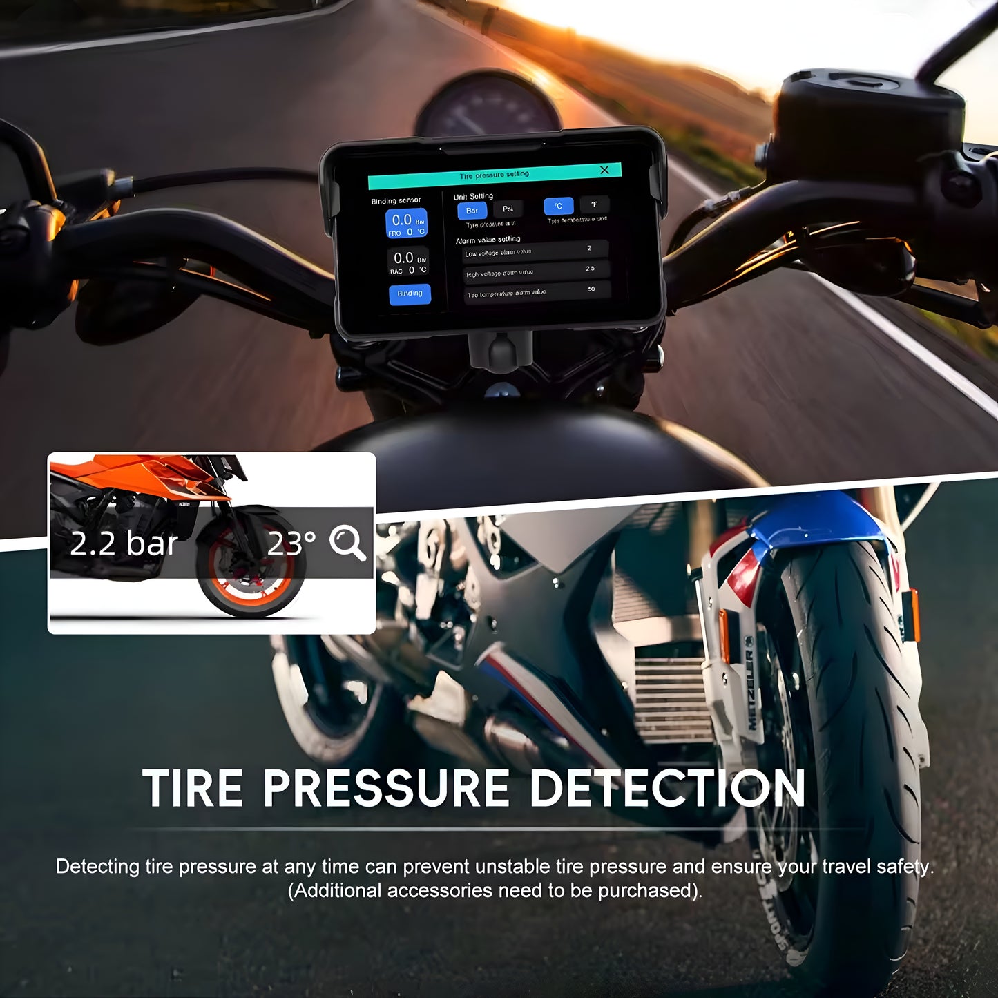 CAMECHO Navigatore Wireless Moto